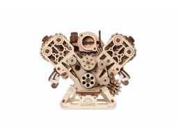 Ugears 3D dřevěné mechanické puzzle Motor V8